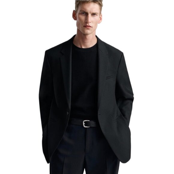 Zara Textured Suit Blazer - Picture 2 of 10